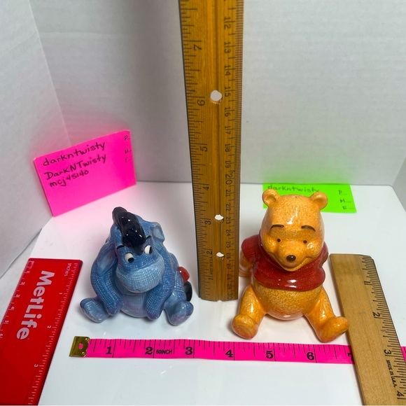 BNIB VINTAGE SIMPLY POOH EEYORE AND WINNIE THE POOH SALT AND PEPPER SHAKER SET - Picture 8 of 16